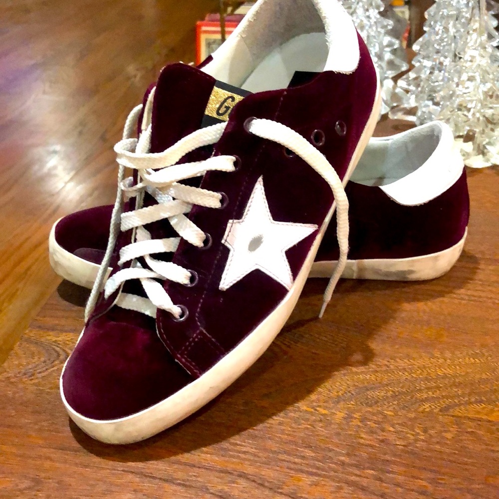 Golden Goose D/B Superstar Burgundy Velvet sneakers